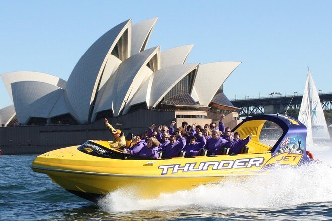 30-Minute Sydney Harbour Jet Boat Ride on Thunder Twist - What to Wear and Bring: Poncho Math for a Wet Ride