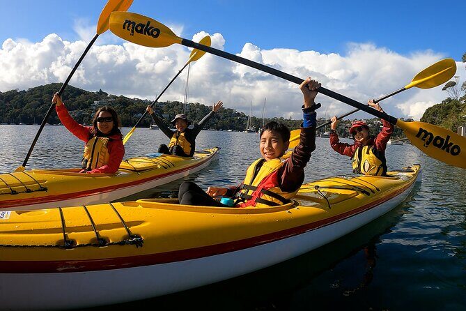 Cowan Creek Lunch paddle with Aboriginal rock art - Gunya Beach break: the swim option and the chance to reset
